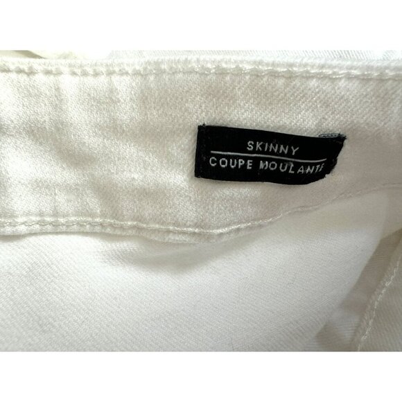 Lord and Taylor Skinny White Cotton Stretch Jeans Sz 16 Classic 5 Pocket - Picture 7 of 8